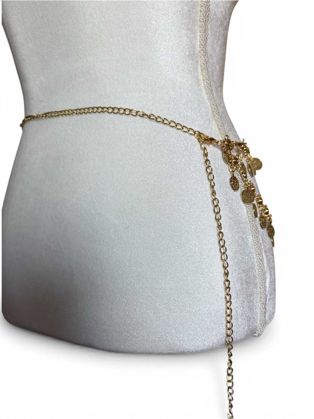 Gold Coin Chain Belly Belt with Decorative Pendant - Picture 4 of 5